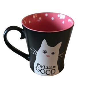 Feline Good Cat Mug - Black and Pink By Spectrum Designz 2023 Novelty Cat Lady